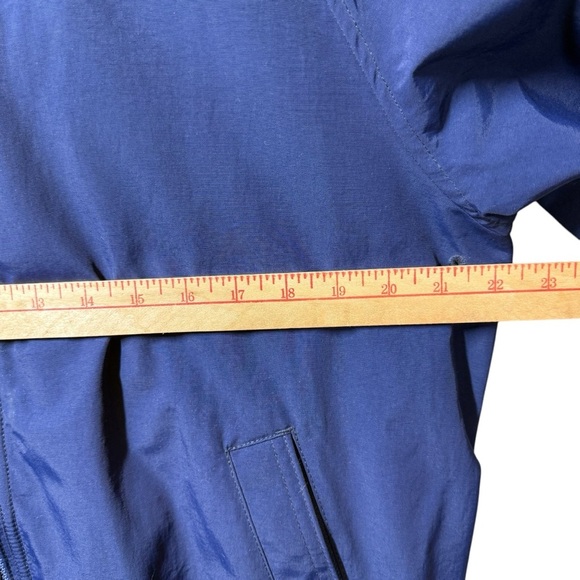 Lands End Windbreaker Jacket Mens M Navy Blue
Front Zip Basball Style TJ-9228 - Picture 10 of 12